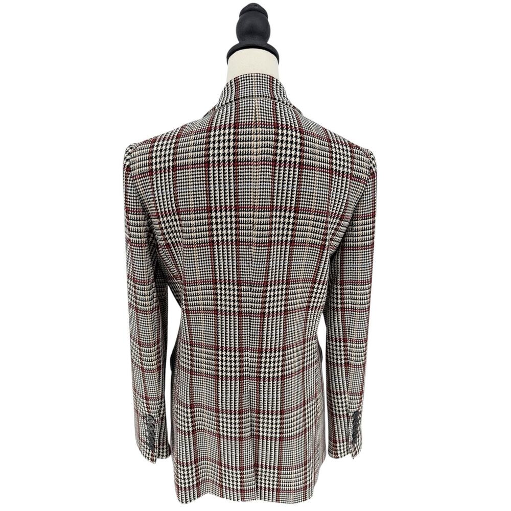 Veronica Beard Ellette Dickey Jacket Black White Multi Plaid Blazer Size 10 - Picture 10 of 16